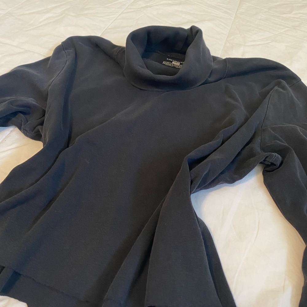 Jones New York Sport Black Cropped Turtleneck